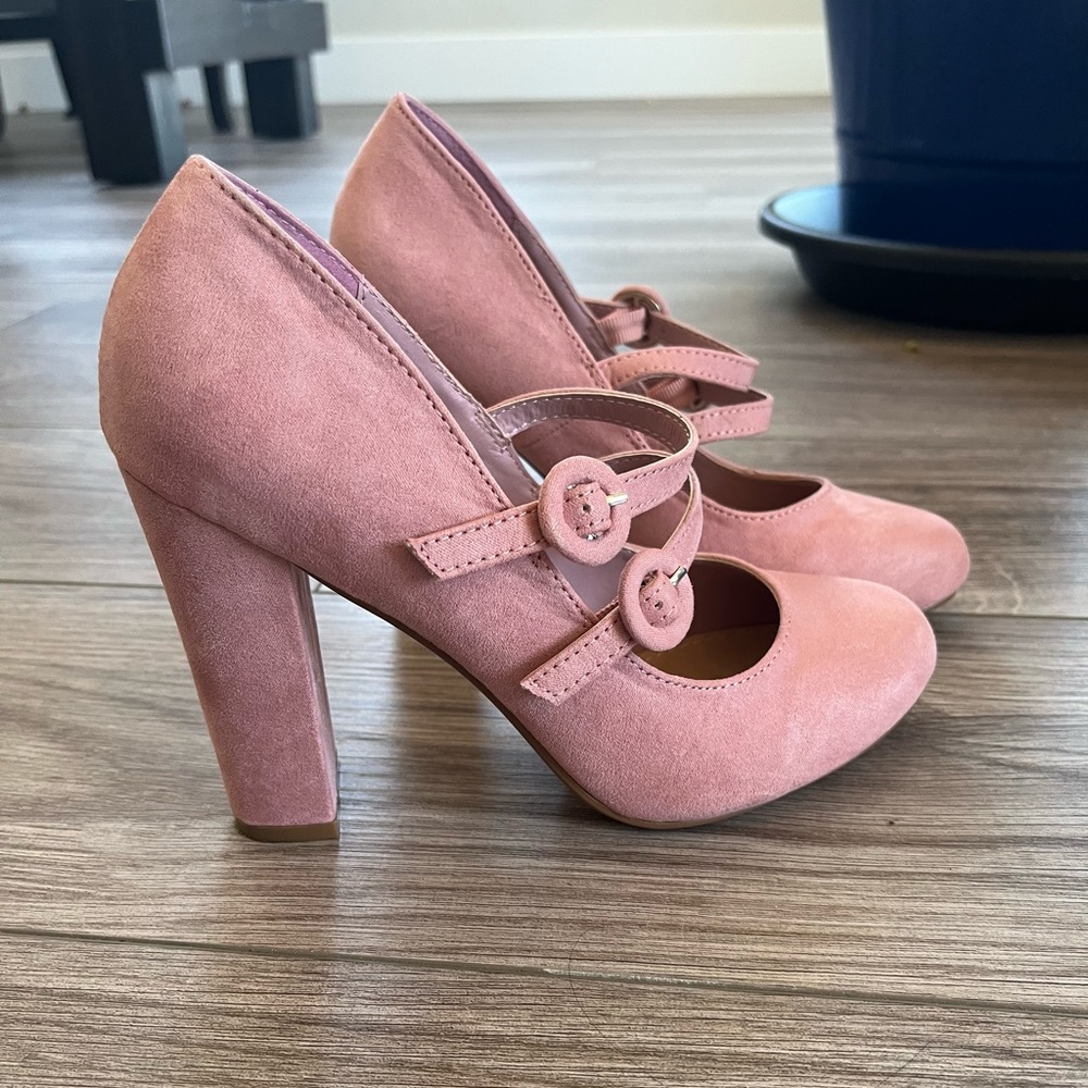 3” Pink high heels.